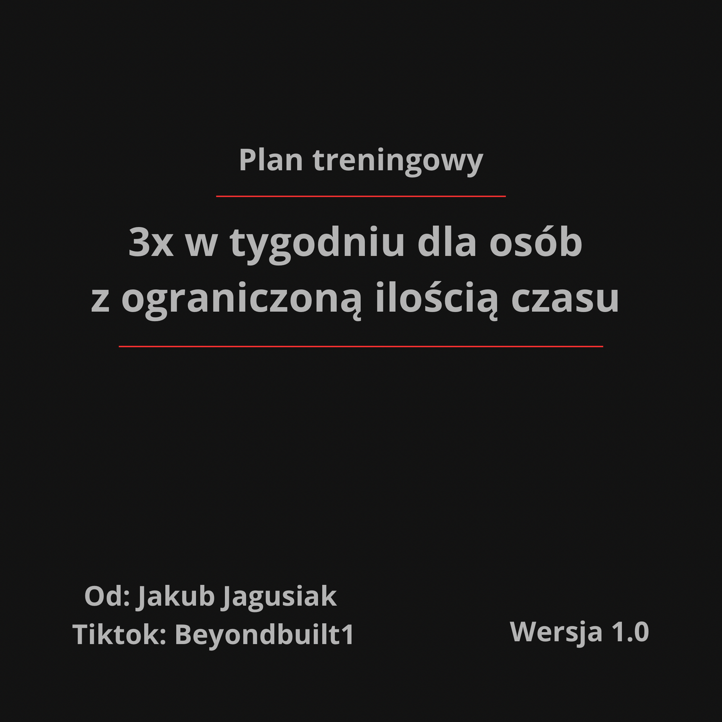 Plan treningowy 3x w tygodniu dla zajętych