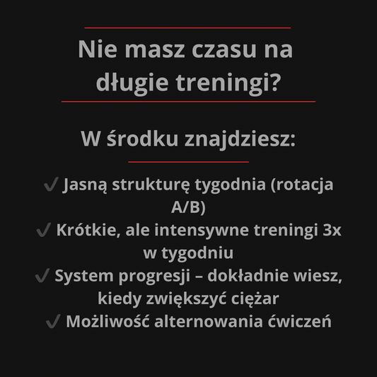 Plan treningowy 3x w tygodniu dla zajętych