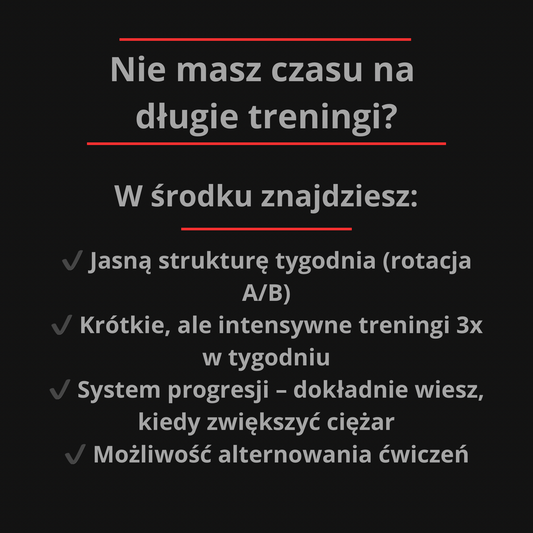 Plan treningowy 3x w tygodniu dla zajętych