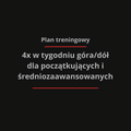 Plan treningowy 4x w tygodniu góra/dół