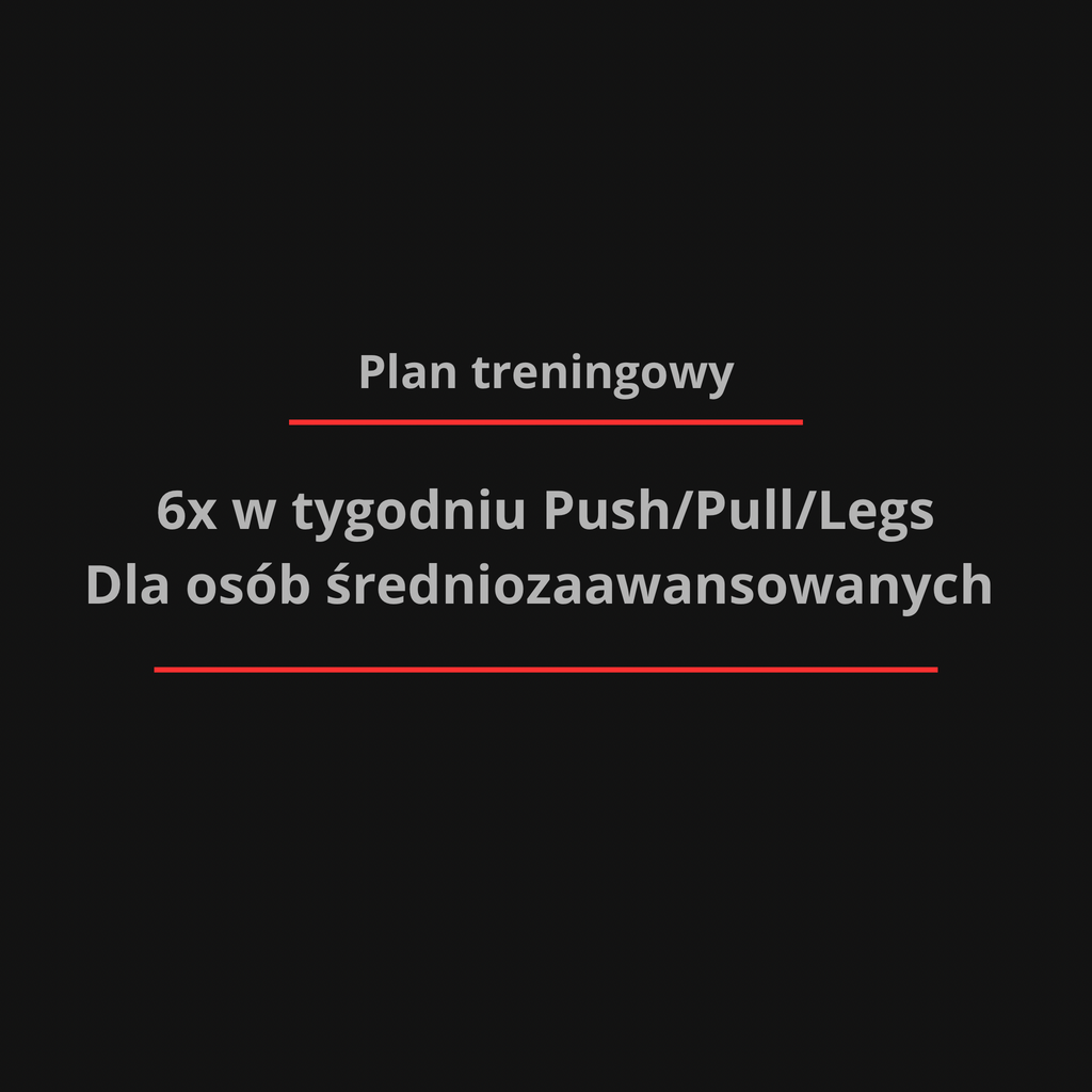 Plan treningowy 6x/tyg PPL